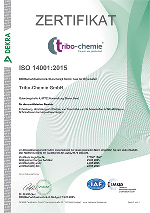 Zertifikat ISO 9001 2015 deutsch 2025